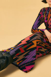 Robe midi à manches longues - Noir