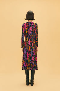 Robe midi à manches longues - Noir