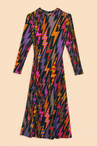 Robe midi à manches longues - Noir