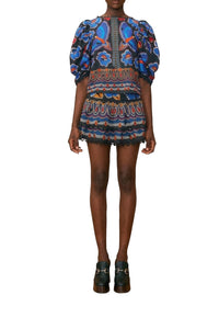 Blouse à manches courtes - Bleu