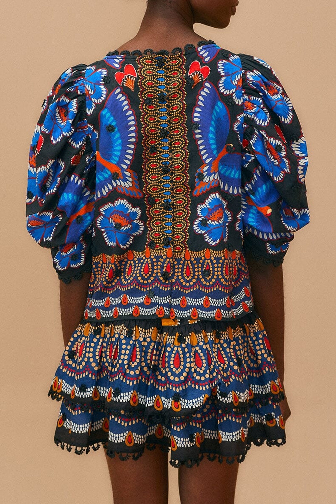 Blouse à manches courtes - Bleu