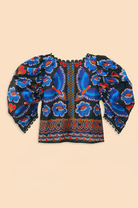 Blouse à manches courtes - Bleu