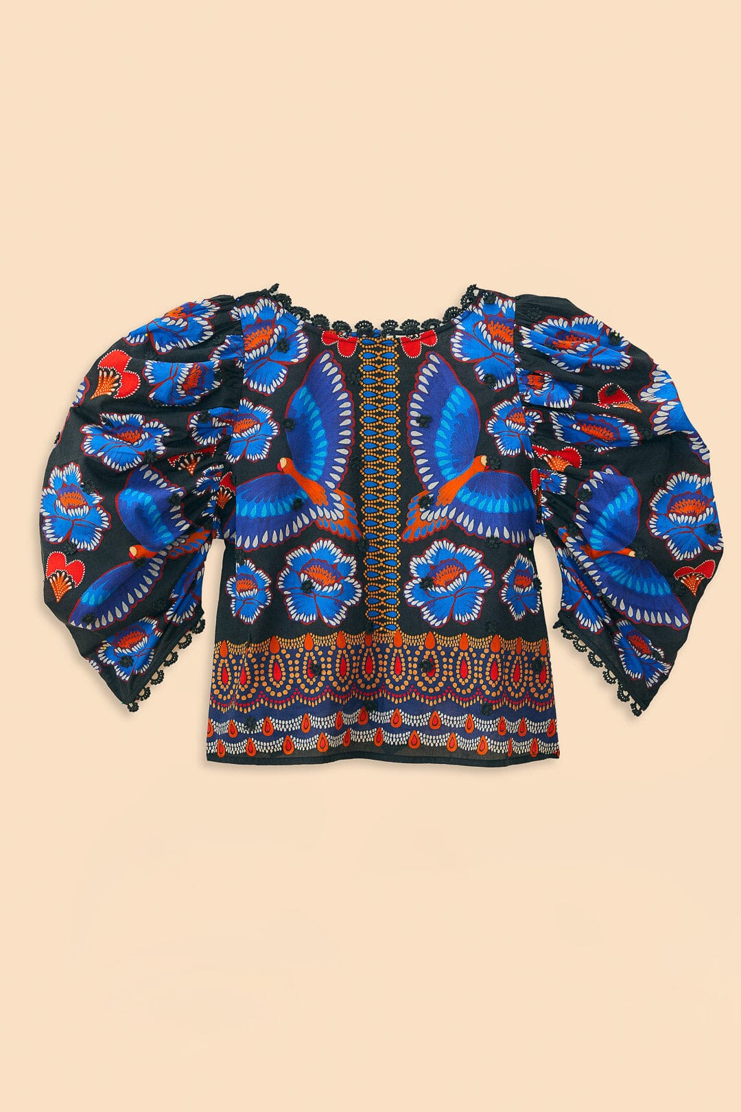 Blouse à manches courtes - Bleu
