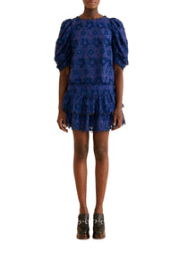 Blouse 3D Star Texture - Bleu