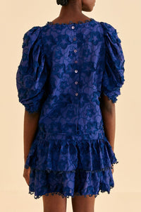 Blouse 3D Star Texture - Bleu