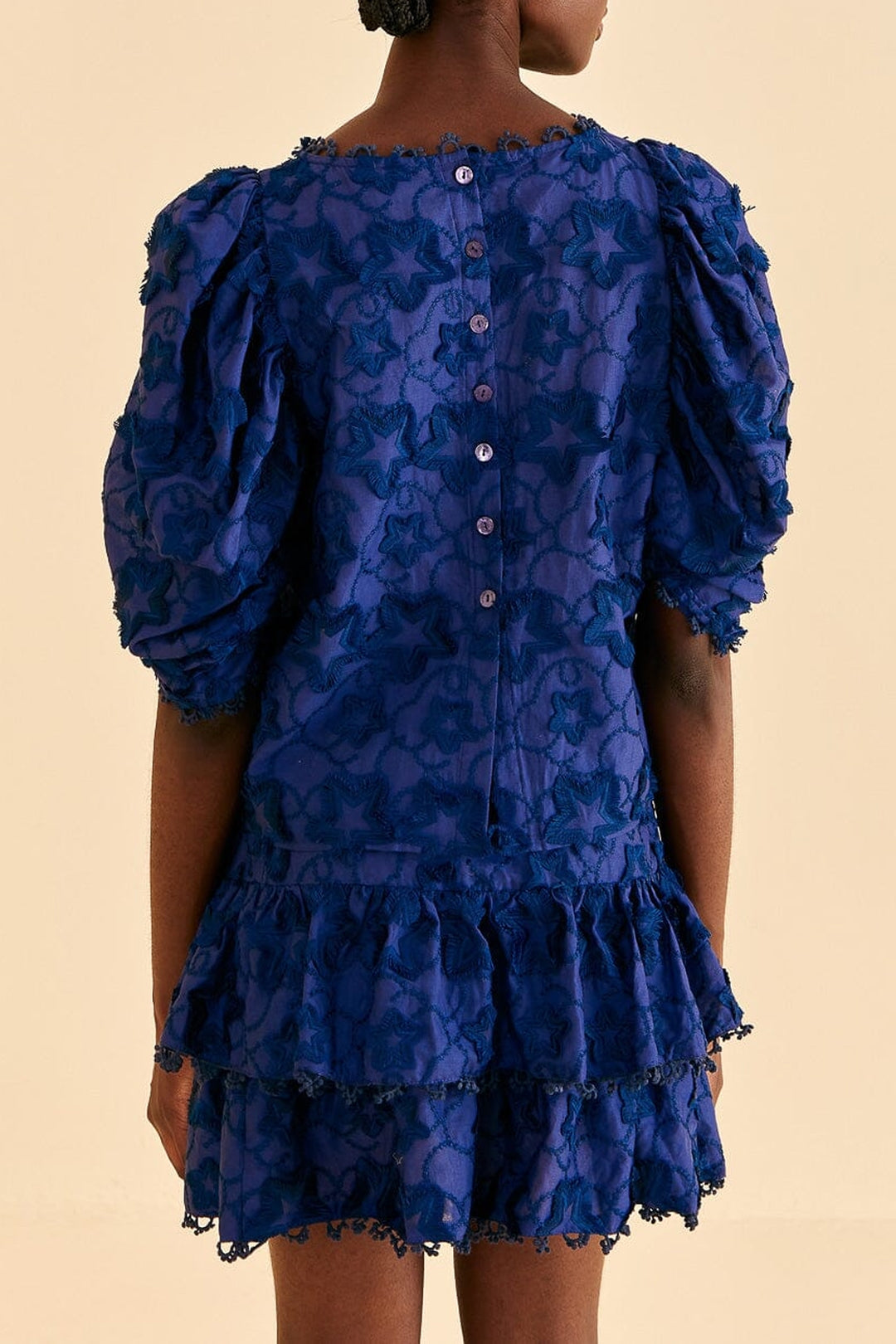Blouse 3D Star Texture - Bleu
