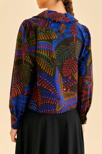 Blouse Peter à long col - Noir