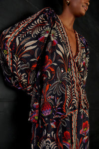 NEW_Classic Garden Black Chemises & Blouses - Classic Garden Black
