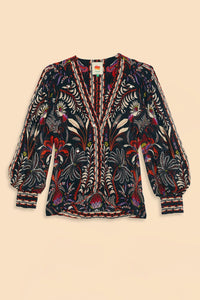 NEW_Classic Garden Black Chemises & Blouses - Classic Garden Black
