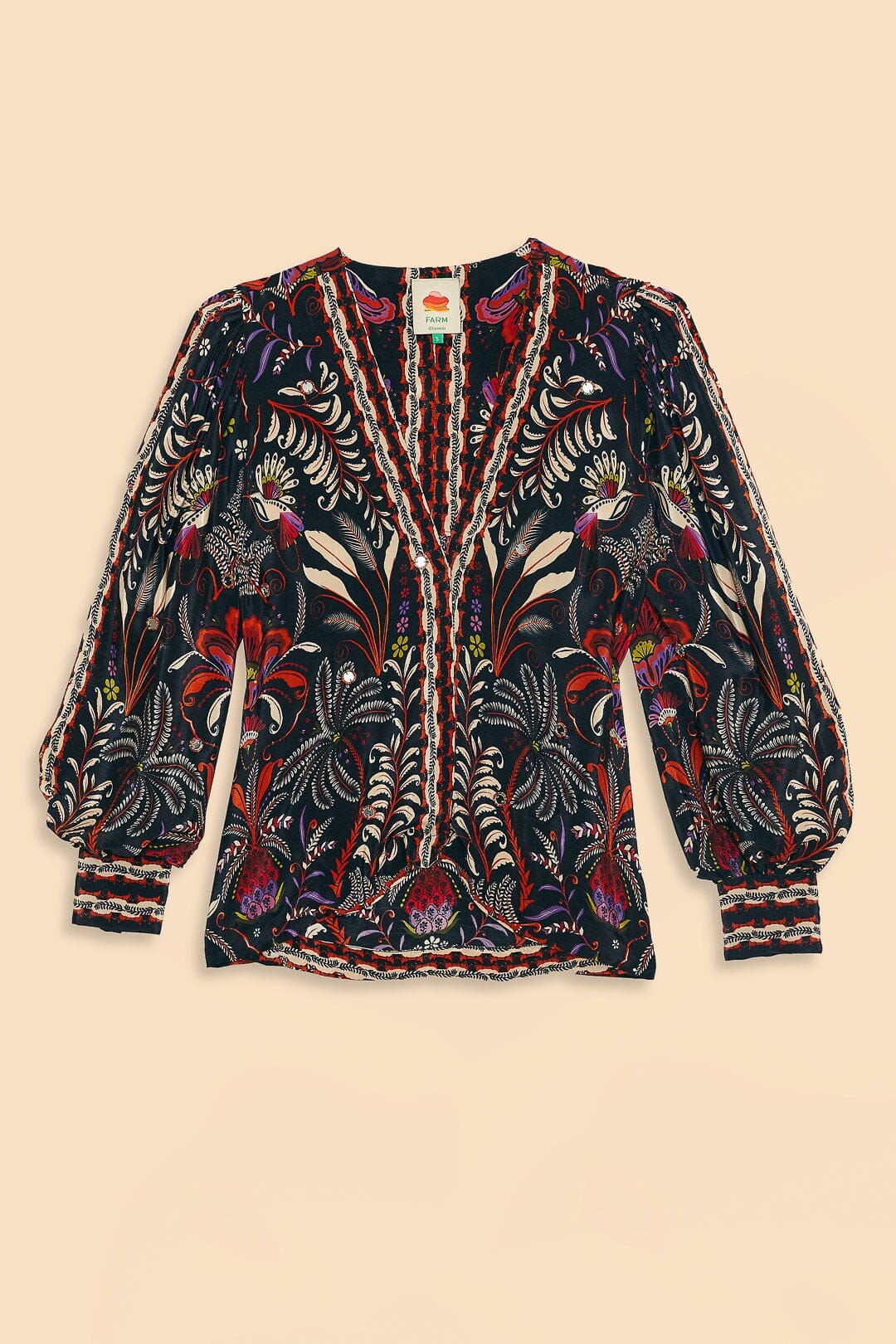 NEW_Classic Garden Black Chemises & Blouses - Classic Garden Black