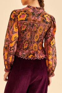 Garden Bloom Blush Blouse - Garden Bloom Blush