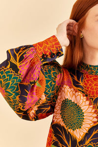 Vintage Garden Black Blouse - Vintage Garden Black