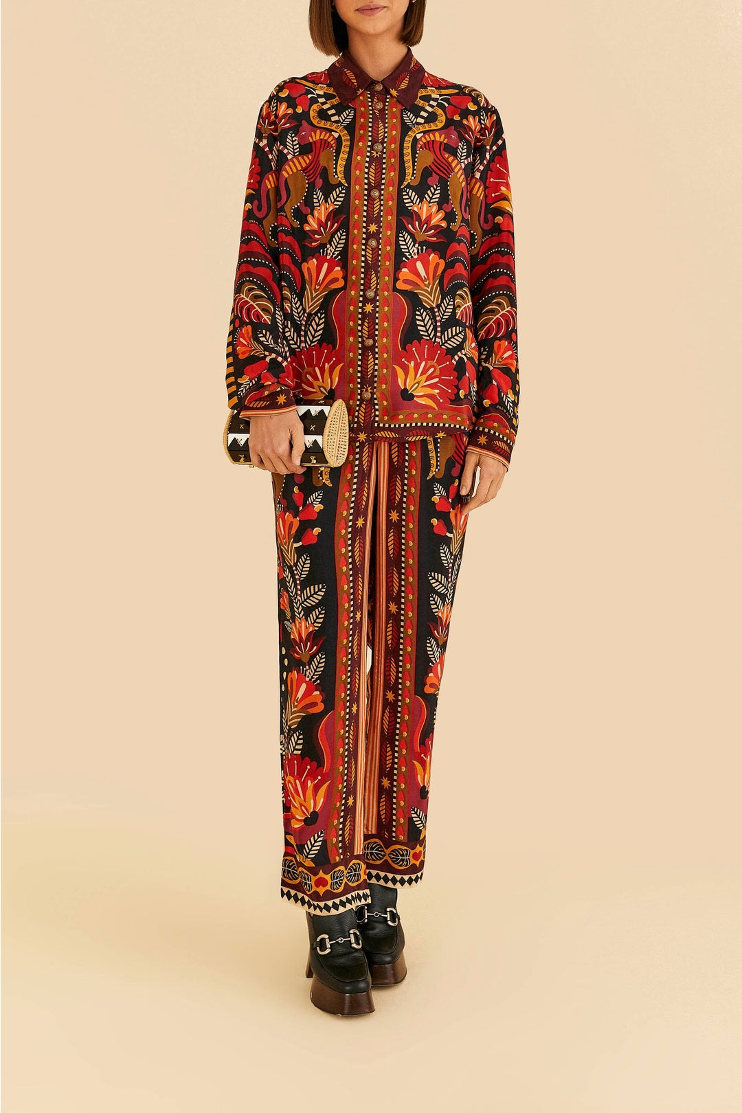 MEDIA OFF LINE_Pantalon Nature Beauty - Rouge