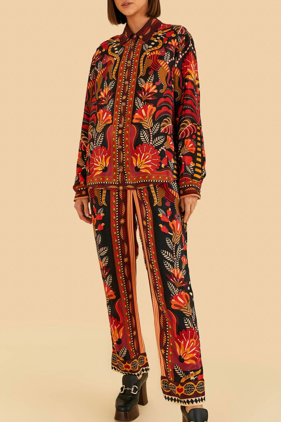 MEDIA OFF LINE_Pantalon Nature Beauty - Rouge