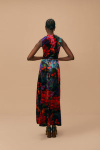 NEW_Flower Season Black Scarf Robes longues - Flower Season Black Scarf