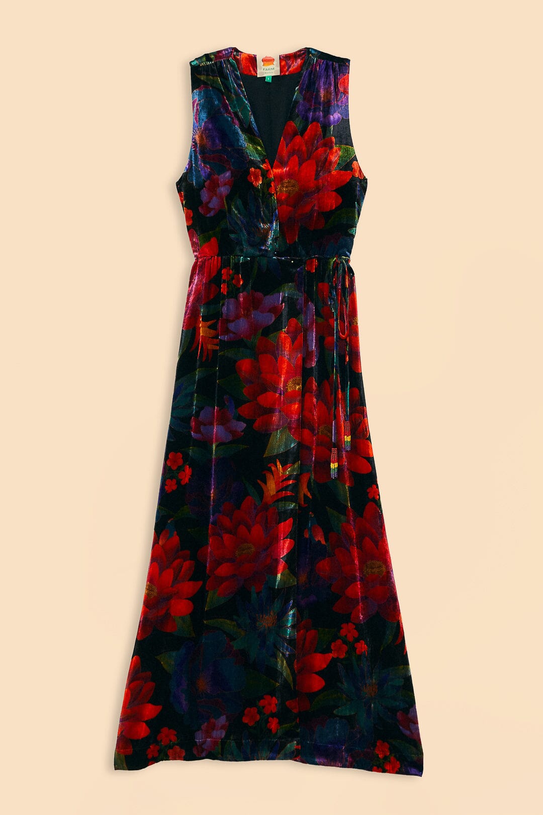 NEW_Flower Season Black Scarf Robes longues - Flower Season Black Scarf