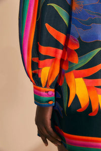 Robe courte portefeuille - Bleu