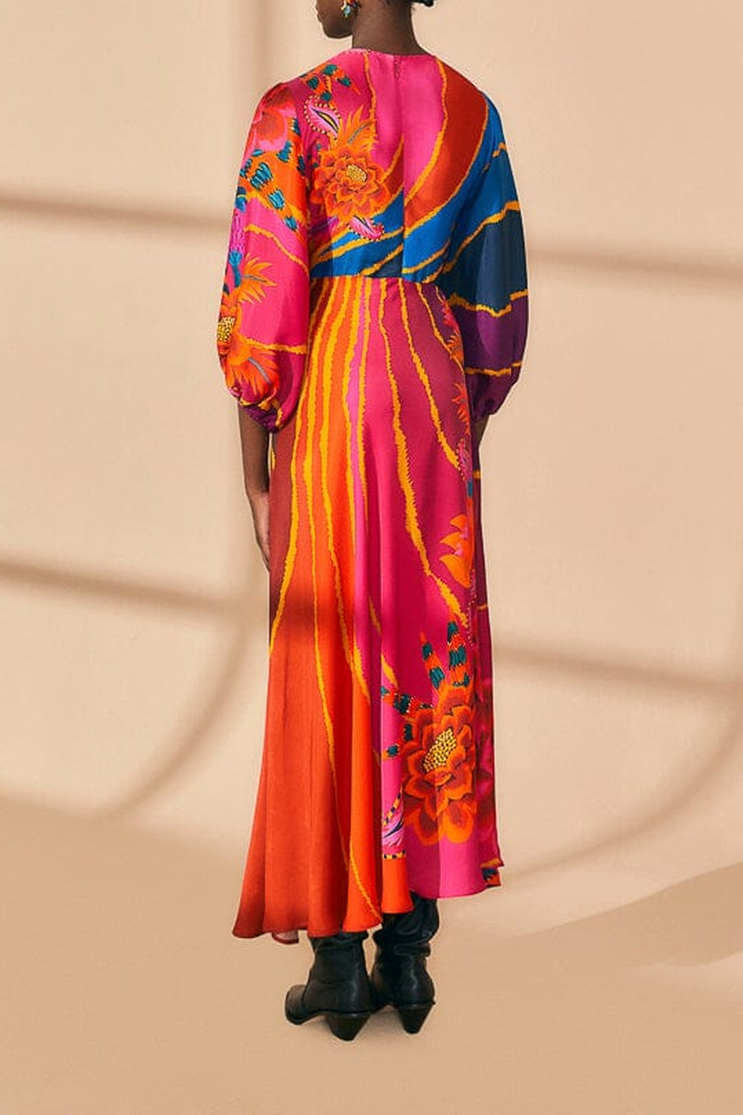 Robe longue Vintage Wave - Rouge