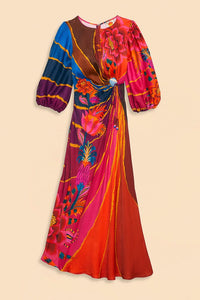 Robe longue Vintage Wave - Rouge