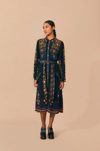 NEW_Toucans Garden Black Robes midi - Toucans Garden Black