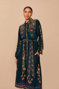 NEW_Toucans Garden Black Robes midi - Toucans Garden Black
