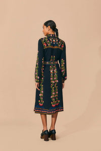 NEW_Toucans Garden Black Robes midi - Toucans Garden Black