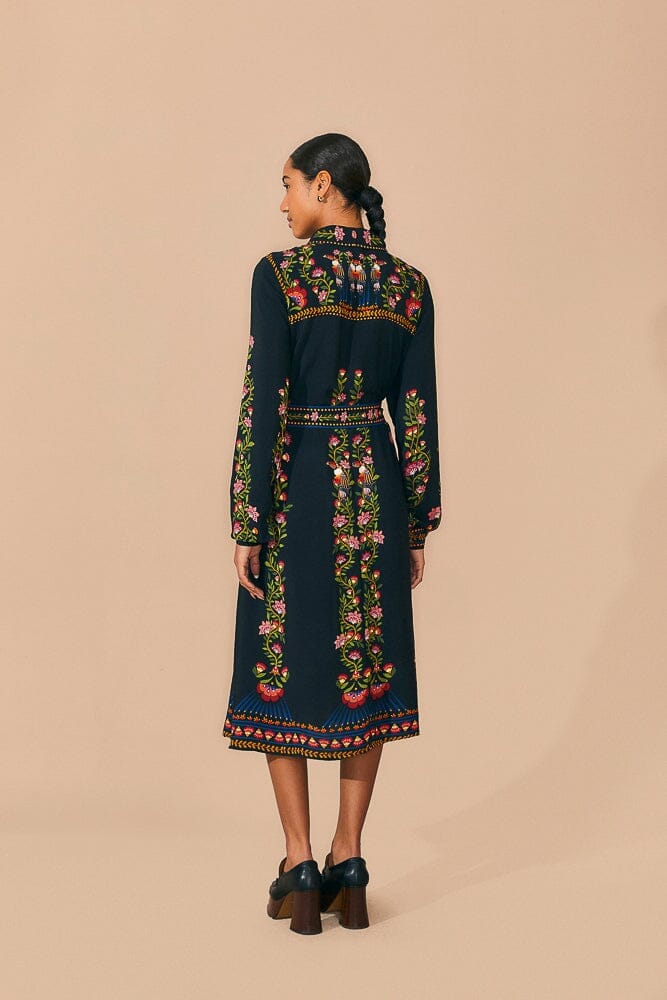 NEW_Toucans Garden Black Robes midi - Toucans Garden Black