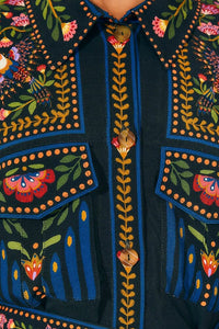 NEW_Toucans Garden Black Robes midi - Toucans Garden Black