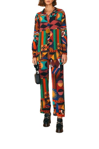 Chemise Tropical Shapes à manches longues - Multicolore