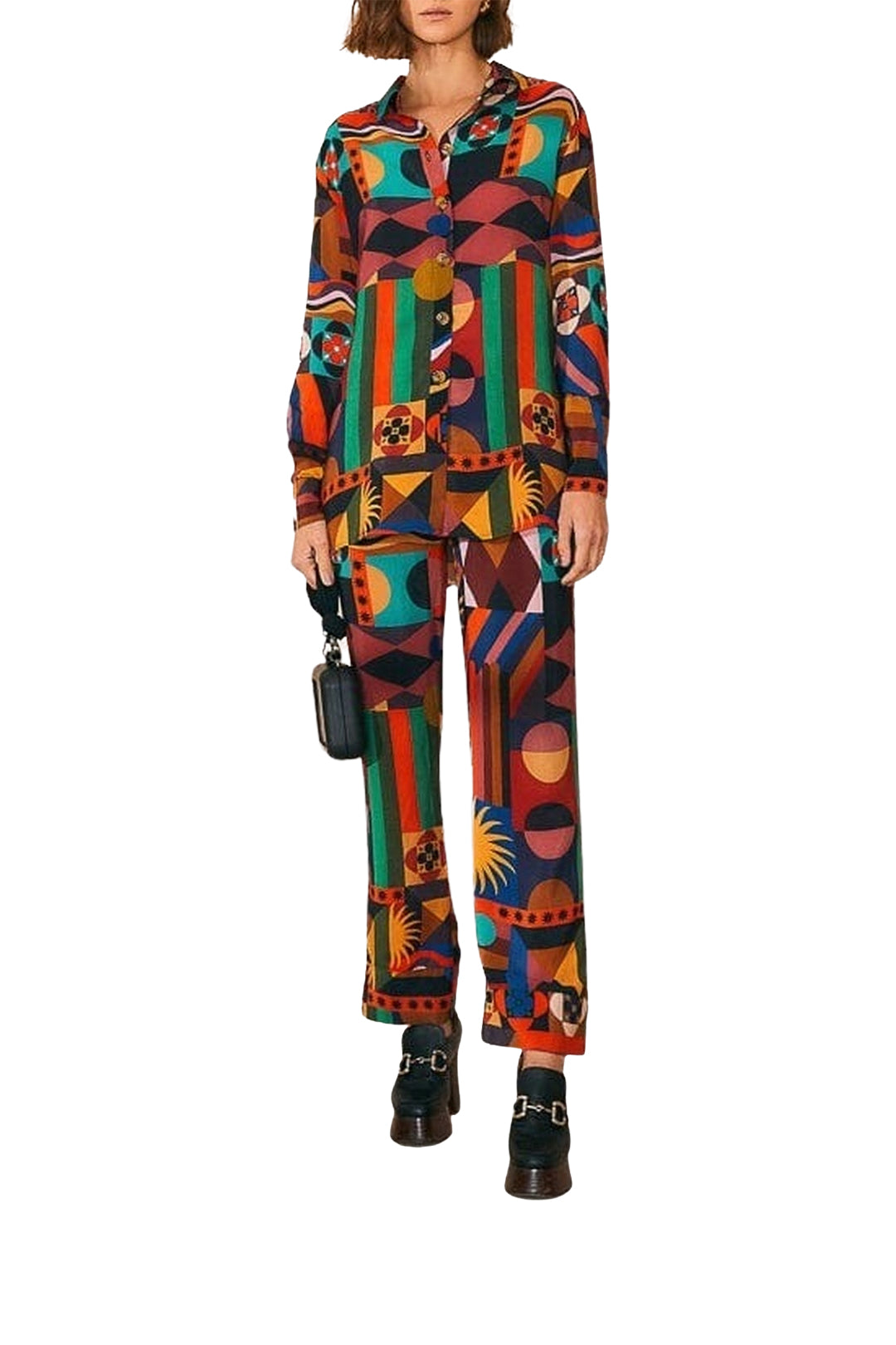 Chemise Tropical Shapes à manches longues - Multicolore