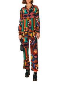 Chemise Tropical Shapes à manches longues - Multicolore