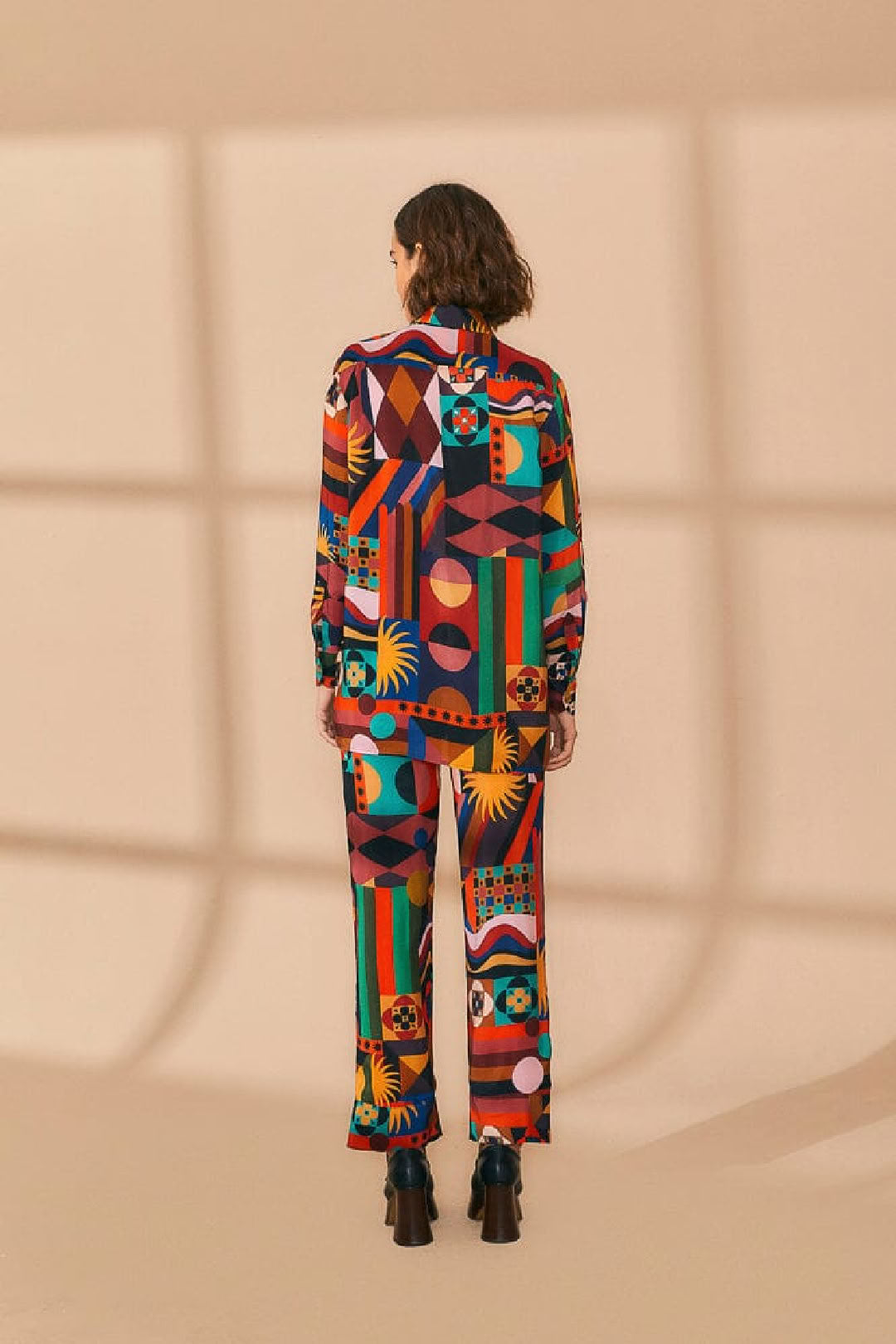 Chemise Tropical Shapes à manches longues - Multicolore