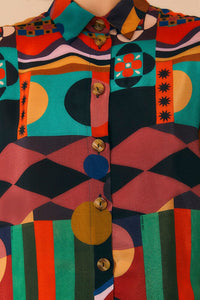 Chemise Tropical Shapes à manches longues - Multicolore