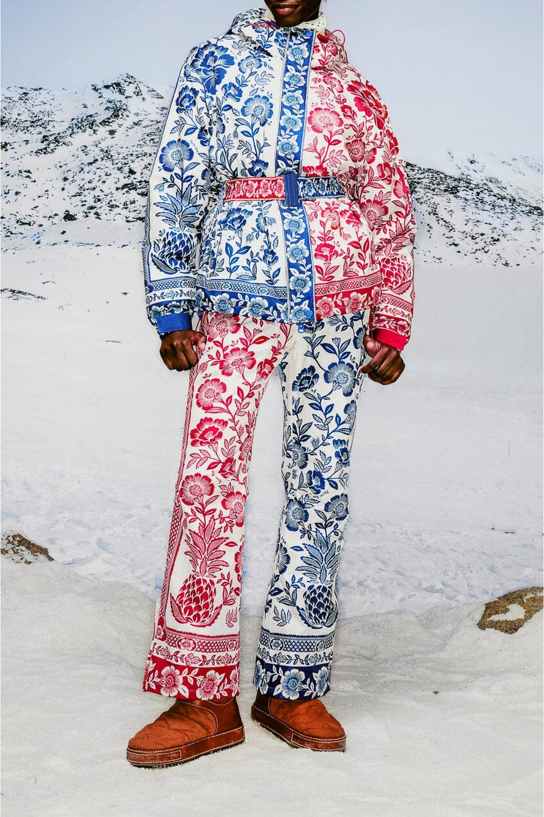 Pantalon de ski Jardin Ananas - Rouge