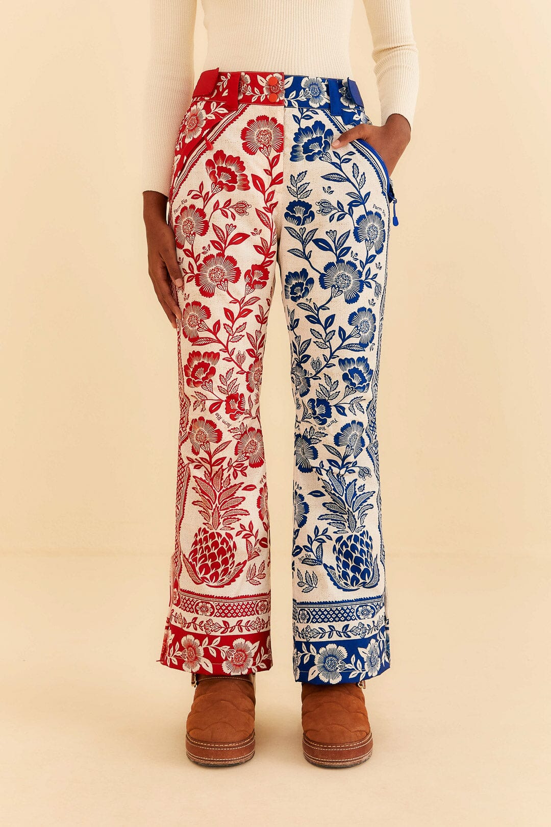 Pantalon de ski Jardin Ananas - Rouge