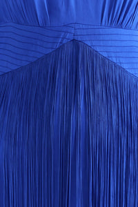 Robe longue Bright Fringes - Bleu
