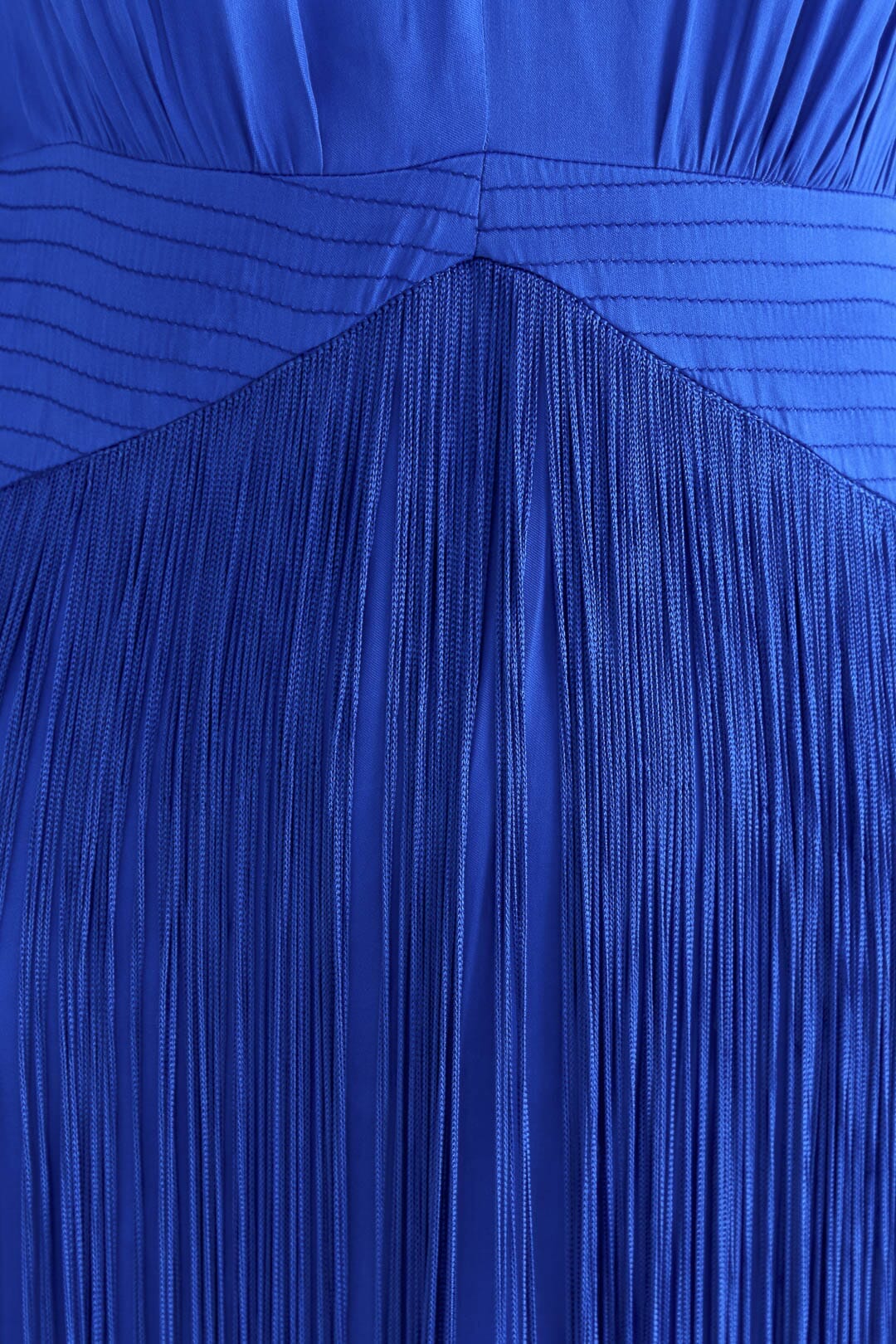 Robe longue Bright Fringes - Bleu