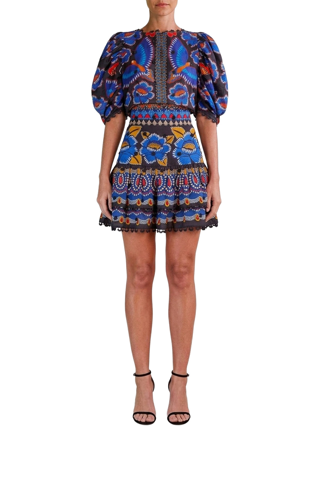 Jupe courte Sparkle Ainika en coton - Bleu