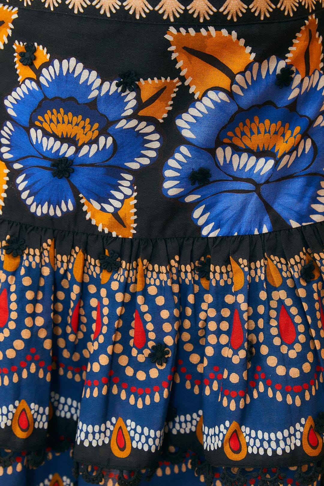 Jupe courte Sparkle Ainika en coton - Bleu