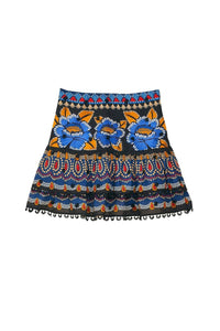 Jupe courte Sparkle Ainika en coton - Bleu