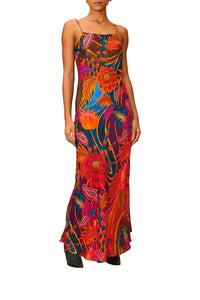 MEDIA OFF LINE_Robe maxi Multicolor Sleveless - Rouge