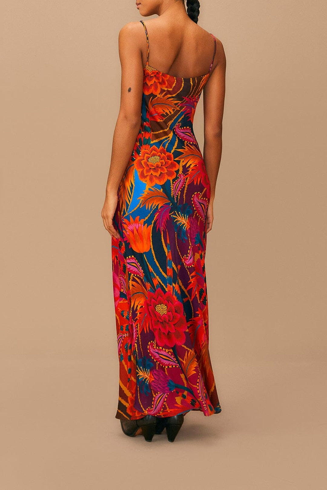 MEDIA OFF LINE_Robe maxi Multicolor Sleveless - Rouge