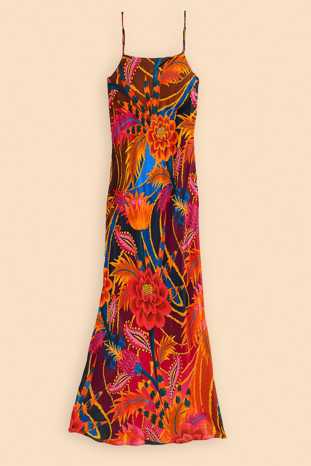 MEDIA OFF LINE_Robe maxi Multicolor Sleveless - Rouge