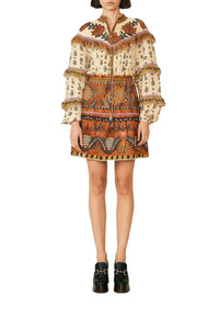 Robe courte Ruffled - Beige