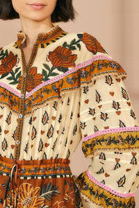 Robe courte Ruffled - Beige