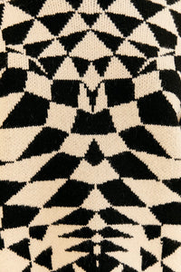 Pull avec déco cœur en maille - Noir