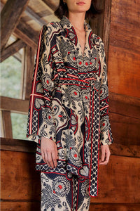 Kimono Passion ceinturé - Noir