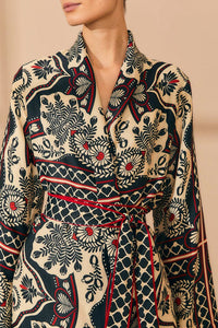Kimono Passion ceinturé - Noir