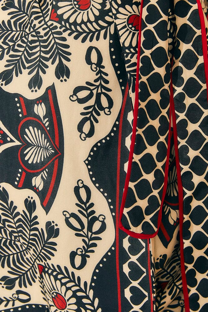Kimono Passion ceinturé - Noir