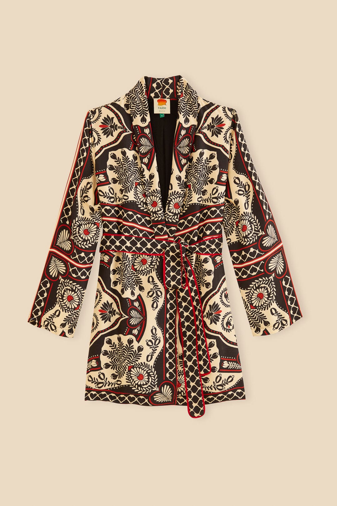 Kimono Passion ceinturé - Noir